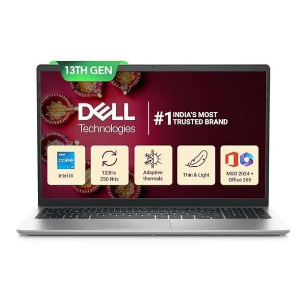 DELL Inspiron 3530 Intel Core i5 13th Gen(16 GB/512 GB SSD/Windows 11 Home) Inspiron 3530 Thin and Light Laptop  (15.6 Inch, Platinum Silver, 1.62 Kg, With MS Office)